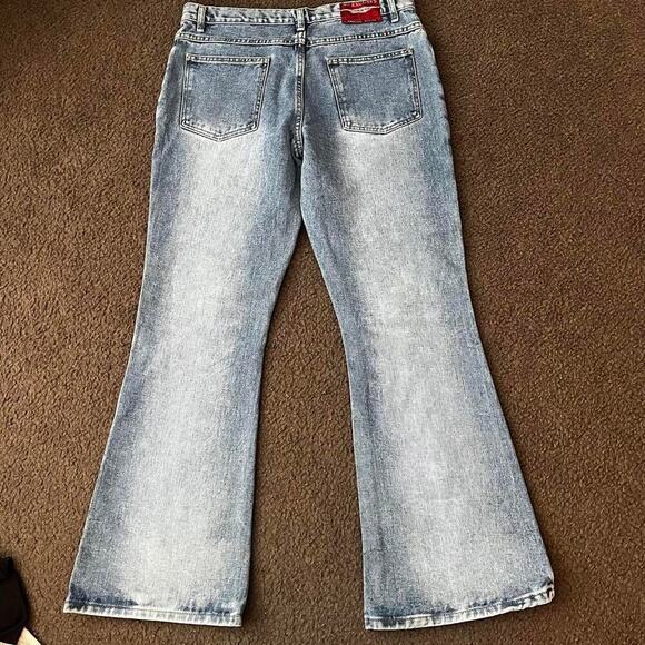 Vintage no excuses glitter animal print flare jeans - Picture 4 of 5